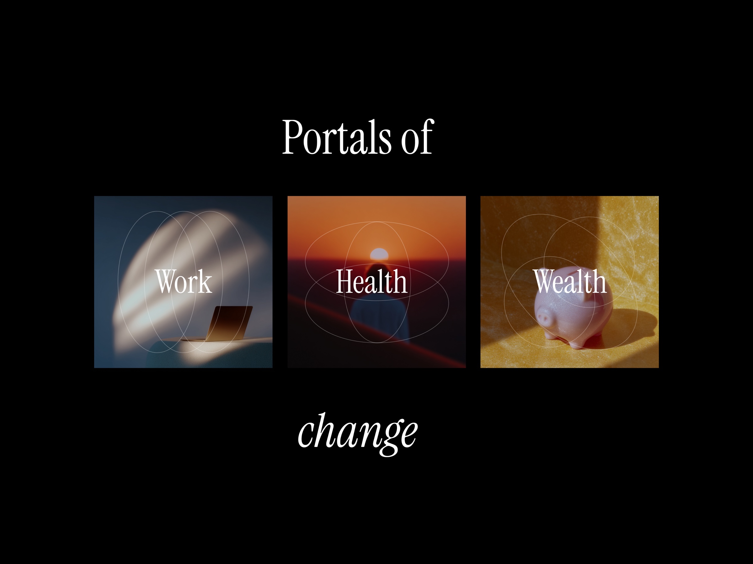 portals of change: work, health, wealth